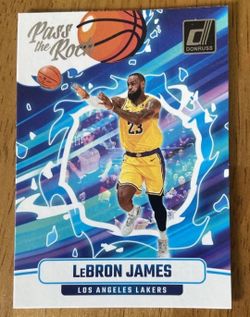 LeBron James Donruss Basketball Card Pass The Rock Lakers