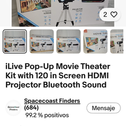 Pop-up movie theater kit