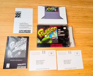 Frogger (Super Nintendo SNES, 1997) Complete With Box “Game Was Never Played”