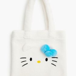 Hello Kitty faux shearling tote bag