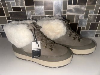 Koolaburra by Ugg Women's Winter Boots Size 8 Suede Leather Lace Fur Waterproof