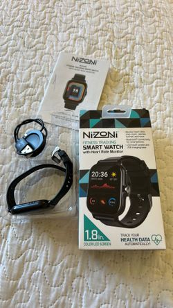 NIZONI FITNESS TRACKING SMART WATCH WITH HEART MONITOR