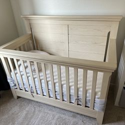 Crib, Mattress, Box Spring LIKE NEW