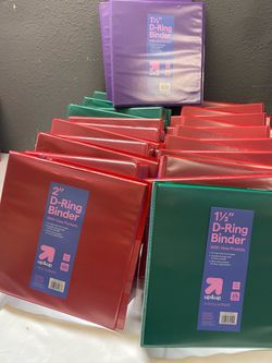 Up&Up D-Ring Binders with View Pockets