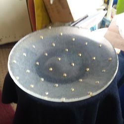 Antique Hand Blown Glass Plate