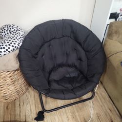 2 Black Saucer Chairs