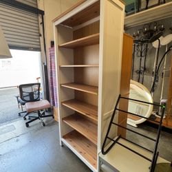 IKEA HEMNES Solid Wood Bookcase, white stain/light brown Excellent Condition Like New
