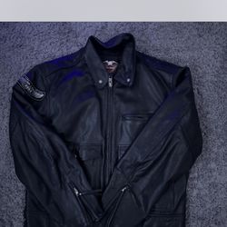 Vintage 2003 Harley Davidson Leather Bomber Jacket