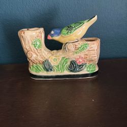 Bird Log Vase