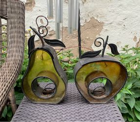 Birdfeeders two shaped like an apple and the other a pear two both for $10 preown