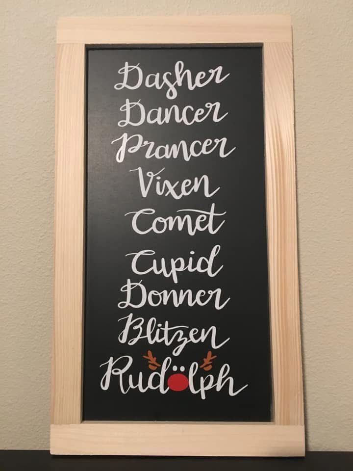 Christmas Reindeer Sign Handmade