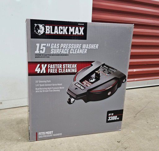 Black Max 15-Inch 3300 PSI Gas Pressure Washer Surface Cleaner
