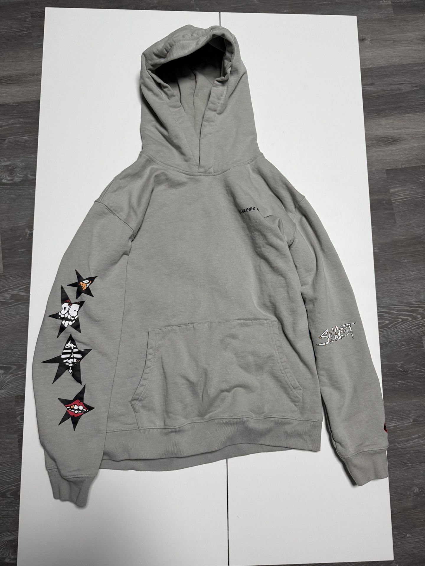 Chrome Hearts X Matty Boy Chompers Hoodie Grey Size Medium