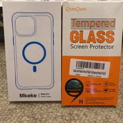 Magnetic iPhone Case With Screen Protector For 15/14 Pro 6.1”