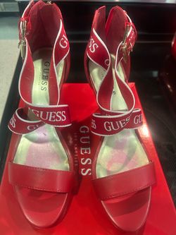 Guess Los Angeles Red Strappy Heeled Sandals