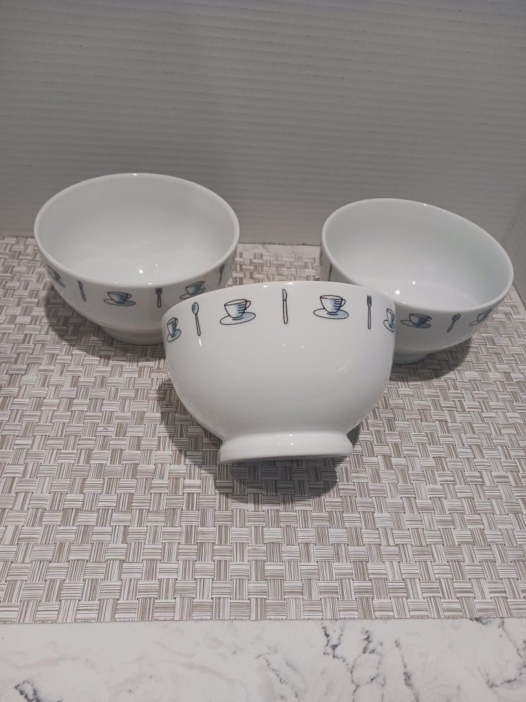 Crate & Barrel "Coffee Shop" Bowls