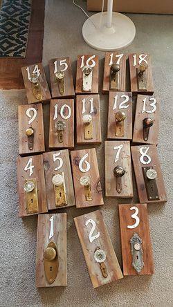 Wedding table numbers and stands. Make us an offer