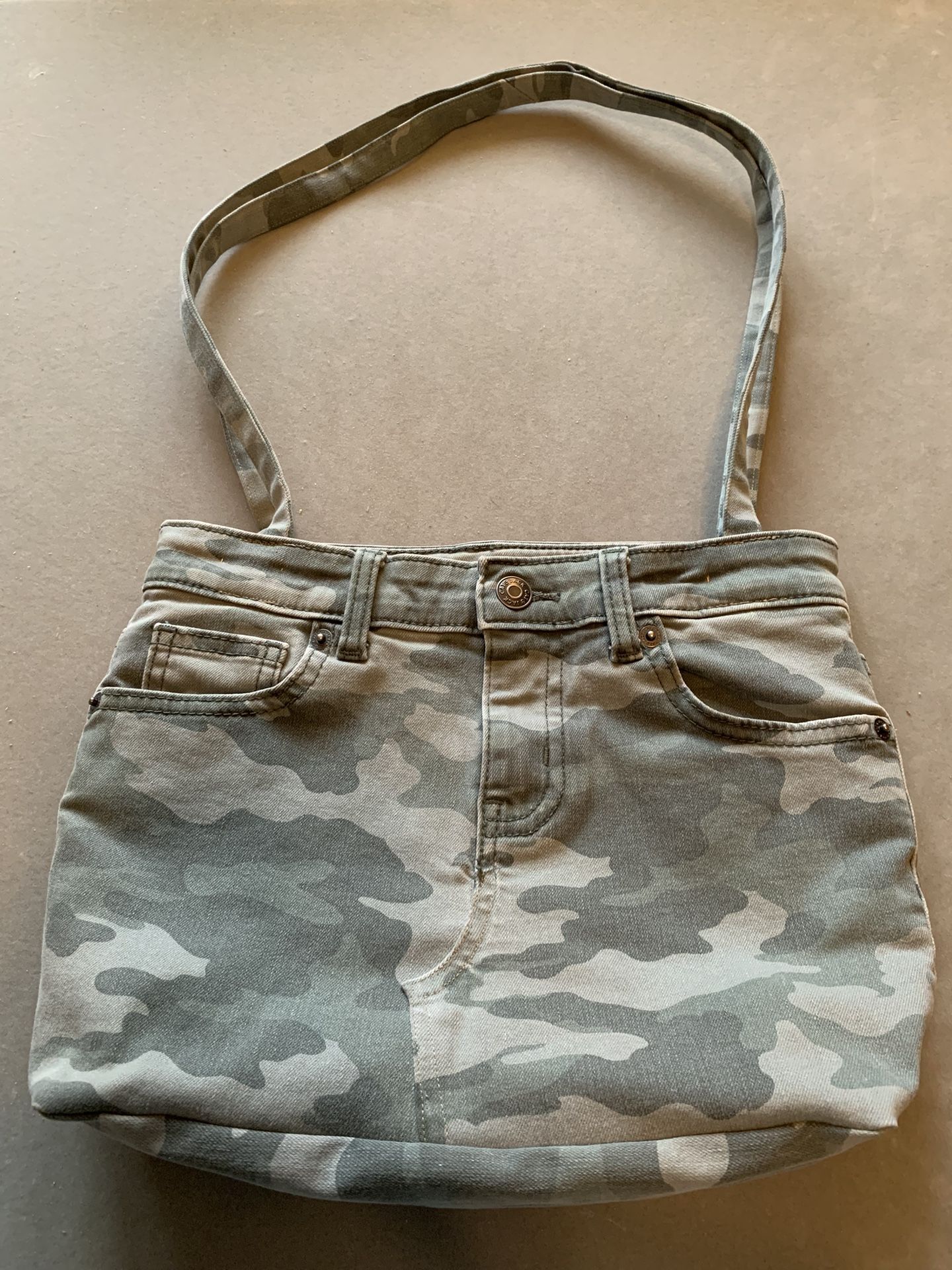 Camouflage Denim Shoulder Purse
