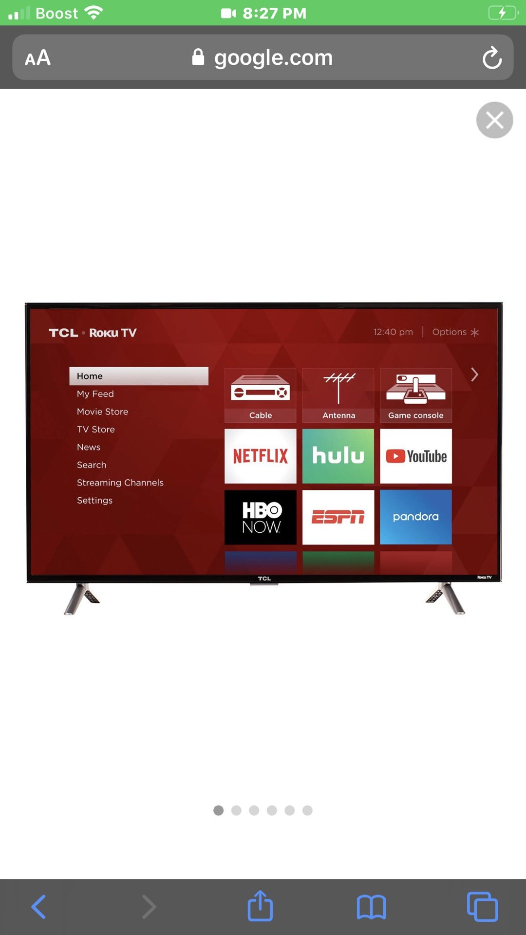 TCL 32” inch Smart Roku TV