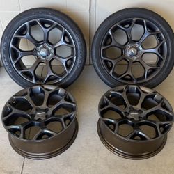 “20” Chrysler 300S 4 Rims & 2 Tires OEM Black  ( Best Offer)