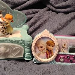 FROZEN ANNA ELSA MUSICAL JEWELRY BOX MUSICAL CLOCK