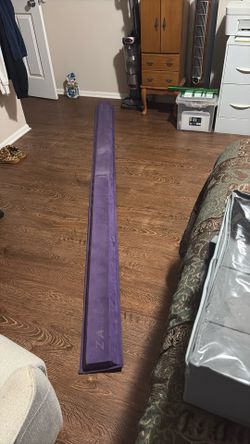 Gymnastics purple balance beam