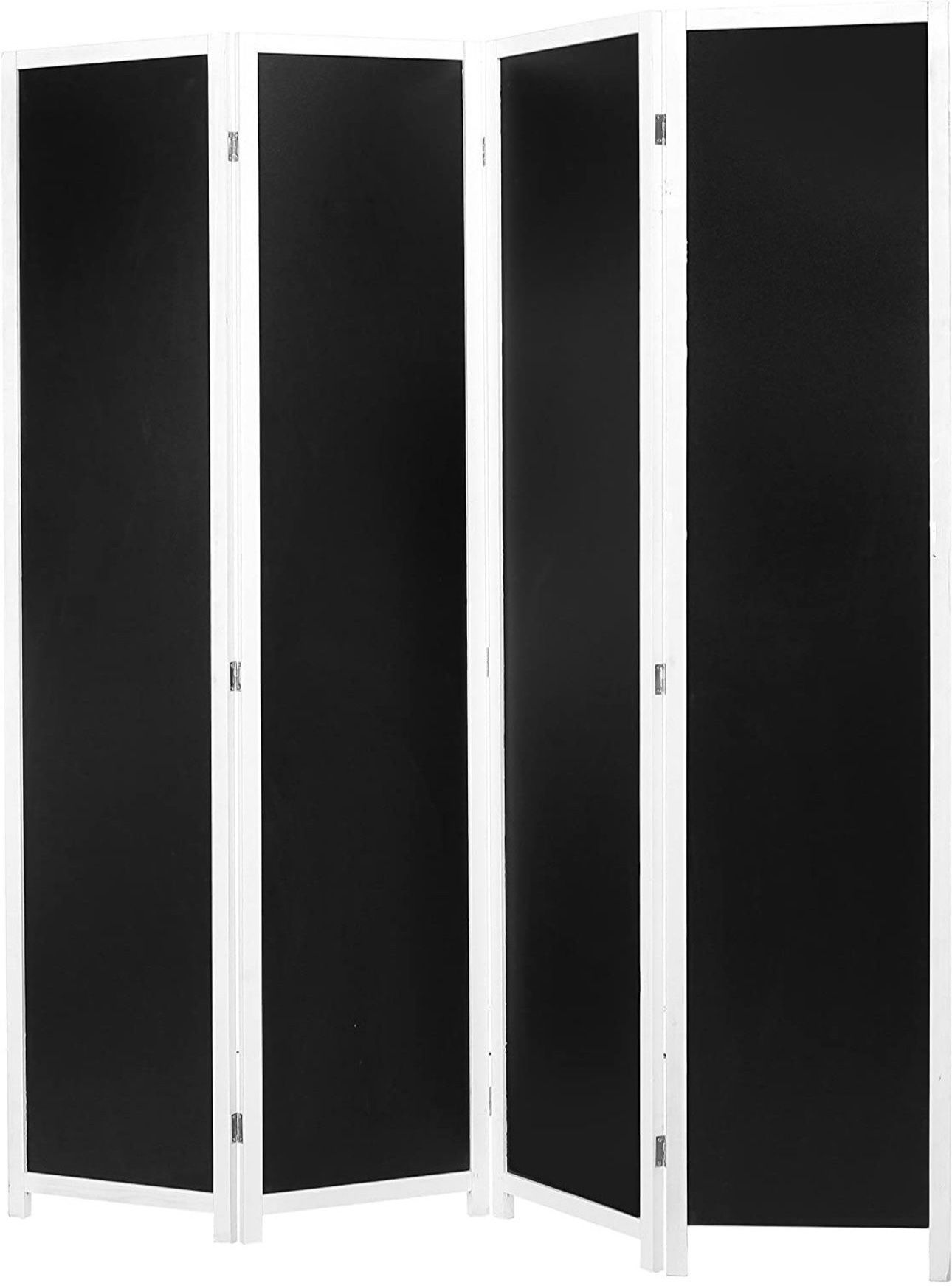 4 Panel Chalkboard Room Divider, Folding Writable Privacy Screen Furniture