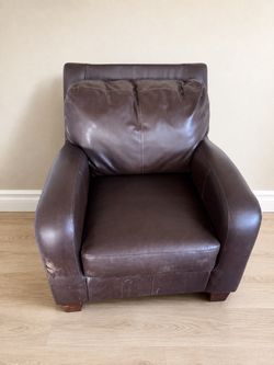Brown Leather Armchair Club Chair