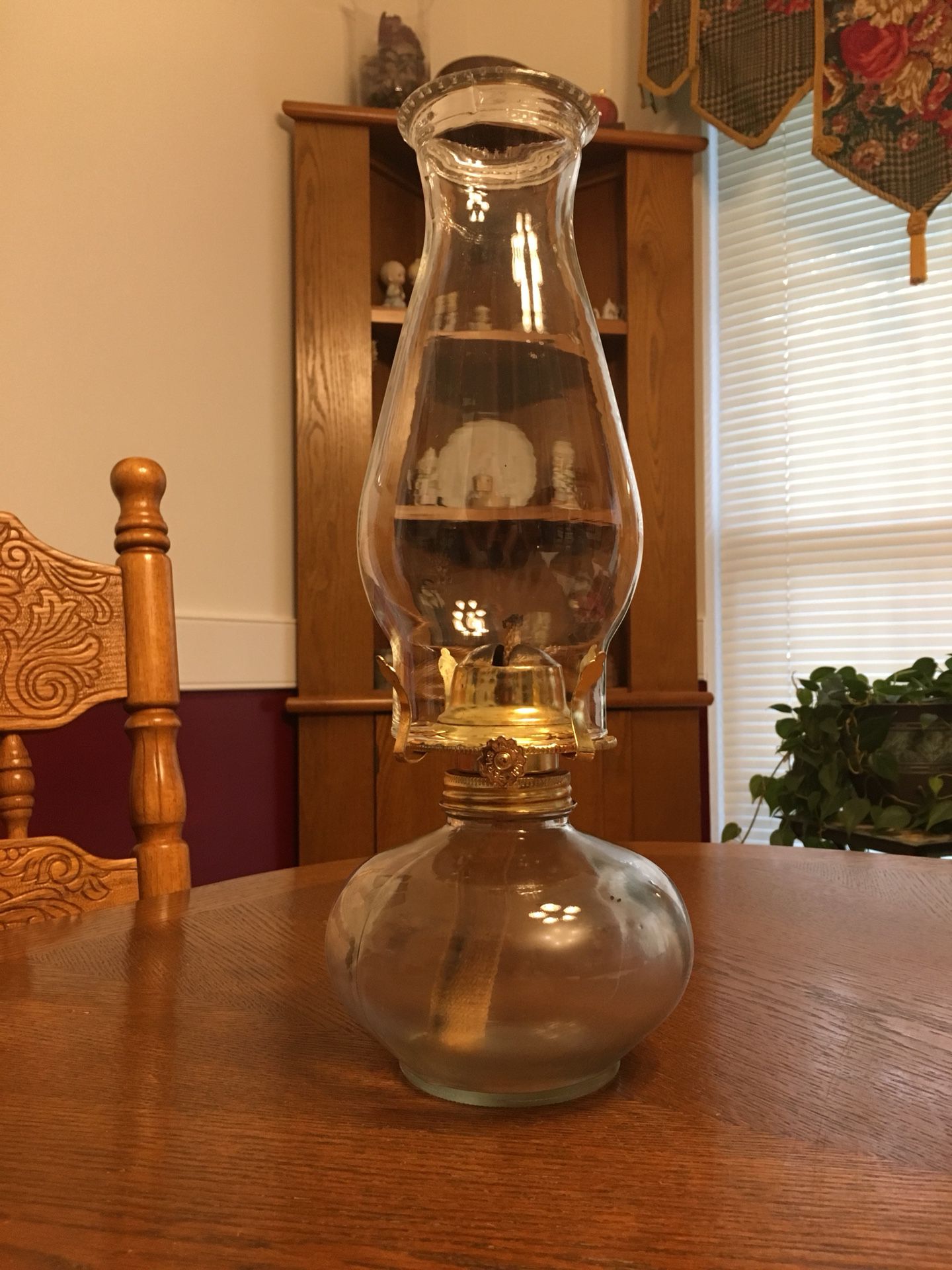 Antique Clear Oil Lamp