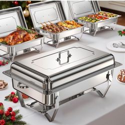 4 9QT Stainless Chaffing Dishes