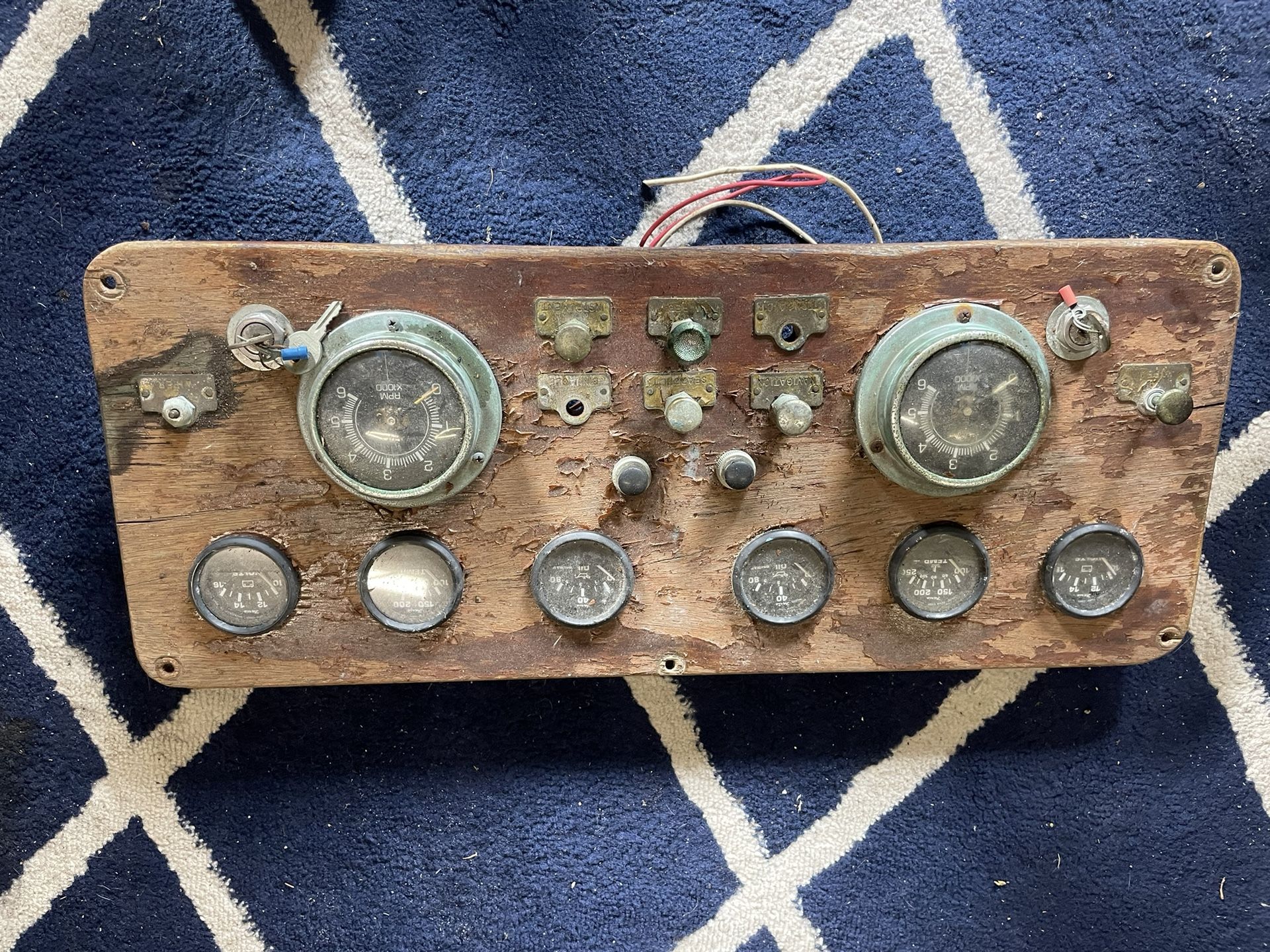 Old Boat Dashboard Instruments