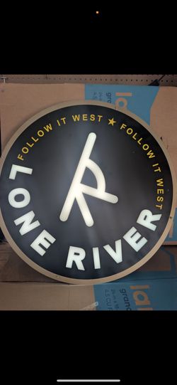 Lone River Ranch Water Lighted Bar Sign