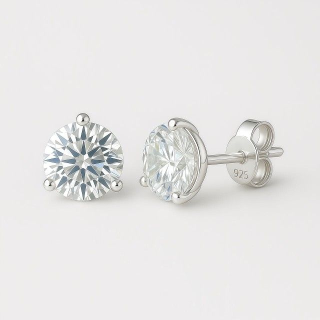 Moissanite Stud Earings