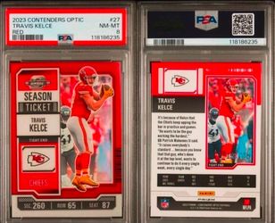 2023 PANINI CONTENDERS OPTIC KANSAS CITY CHIEFS TRAVIS KELCE RED