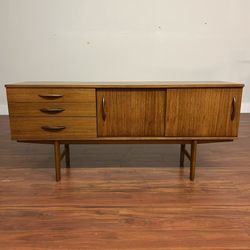 Vintage Mid-Century Sliding Door Teak Sideboard - Many More Items In Stock!