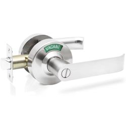 Brand New Bathroom Privacy Indicator Handle Lock, Vacant Occupied Bathroom Lock Suitable for doors 1-1/4” to 2-1/5” thick with Large Indicator for Men