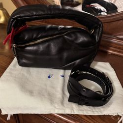 Off-White Pump Padded Strapped Tote Bag
