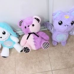 Pastel Goth Kawaii Plushes New With Tags