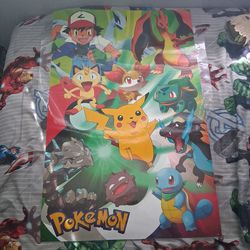 large laminated pokemon poster NEED GONE TODAY