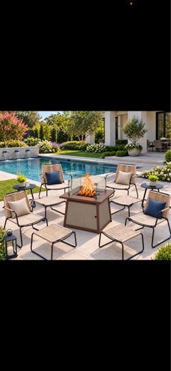 Patio Set with Fire Pit