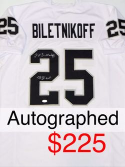 Fred Biletnikoff SIGNED Raiders Jersey