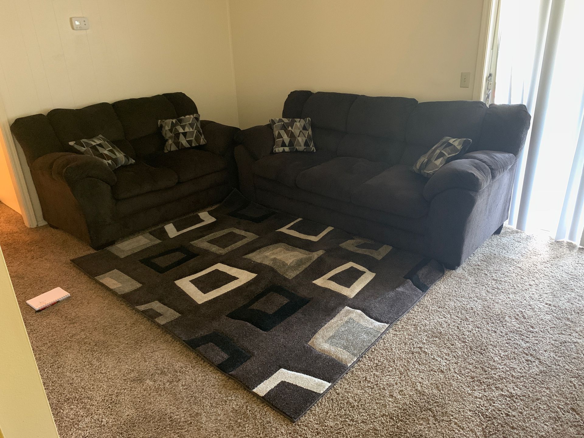 Couches and rug