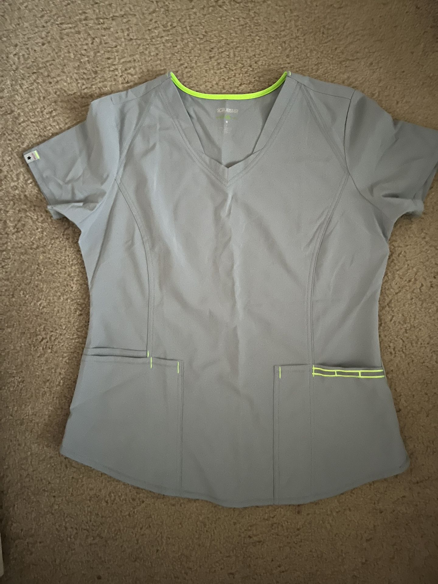 ScrubStar Grey Women’s M Scrub Top