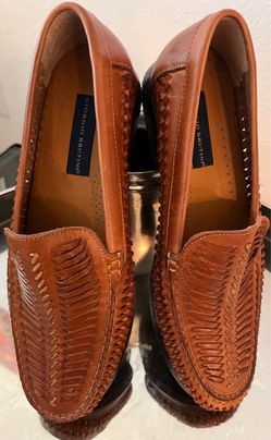 Giorgio Brutini Brown Woven Leather Loafers