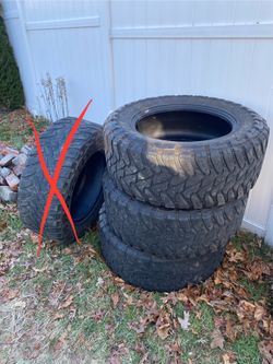 3 Toyo Open Country M/T tires, size 35x12.50R20LT.