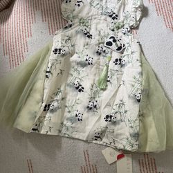 New BANXIDI Panda Bamboo Dress Size 100/52 or 3T