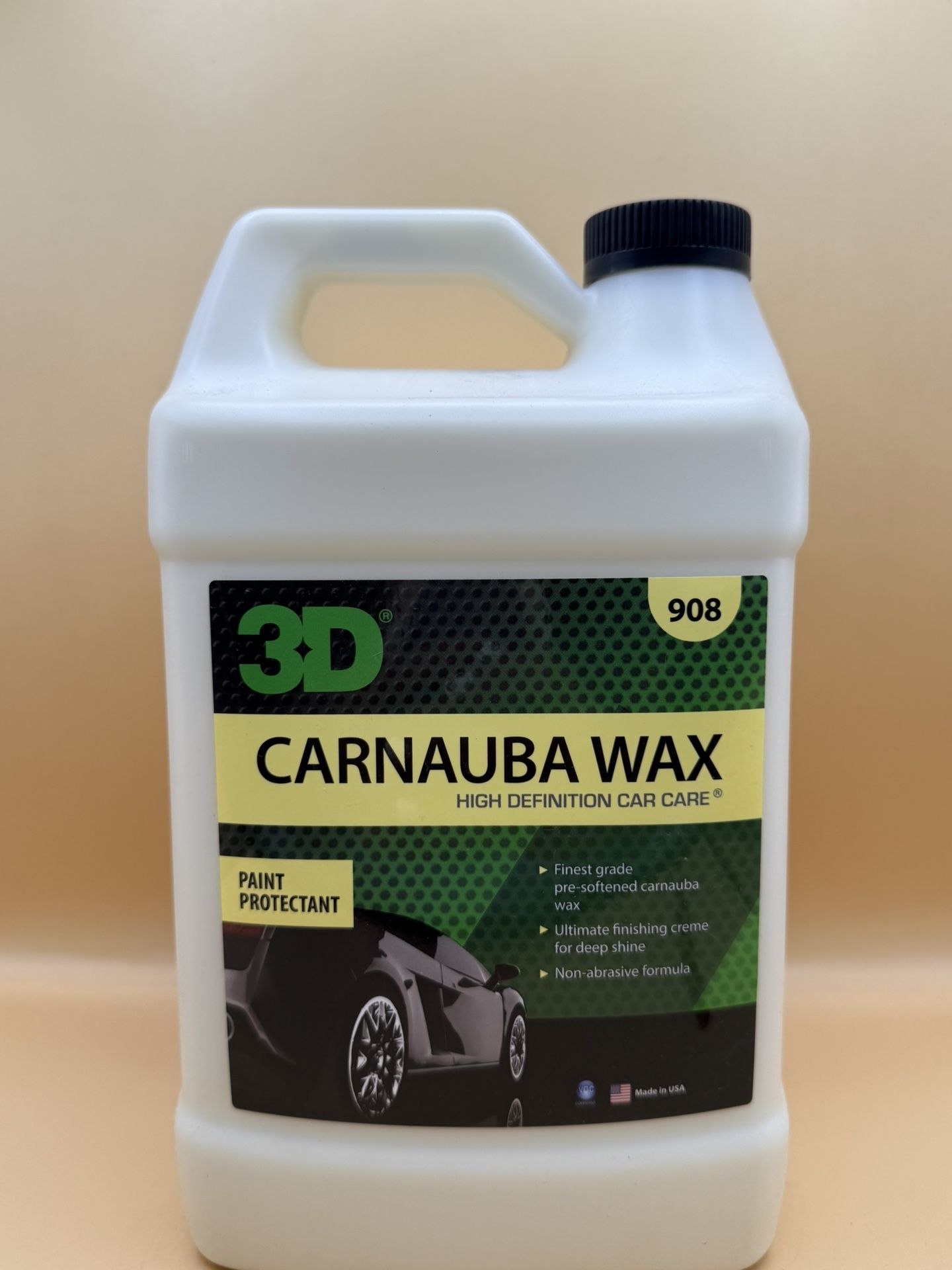 3D Carnauba Wax – Liquid Brazilian #1 Grade Wax for Deep Gloss & UV Protec