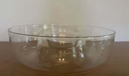 Princess House Crystal Chip & Dip Bowl