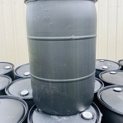 55 Gallon Black Barrels Drums