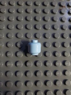 Lego Blank Medium Blue Minifigure Head